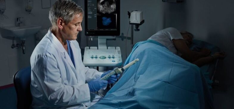 A ultrassonografia da próstata através do reto é um método informativo para o diagnóstico de prostatite